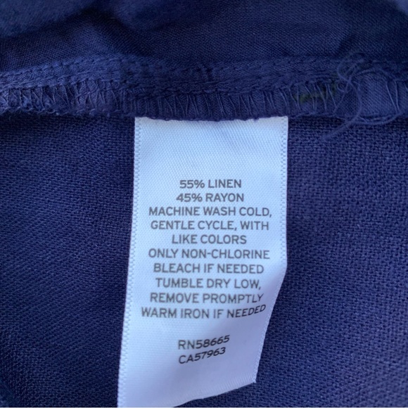 CASLON Women’s Line Blend Wide Leg Pull-On Pants Size Large Navy - Picture 13 of 14